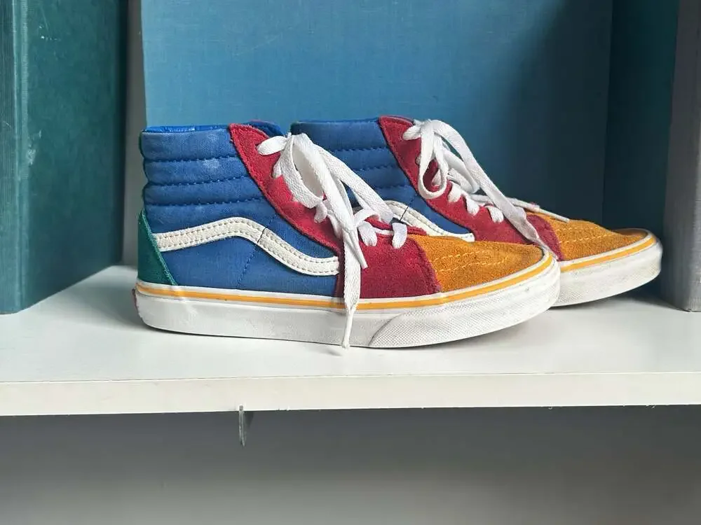 Vans Sk8-Hi Primary Block Colorblock High Top Skate Sneakers